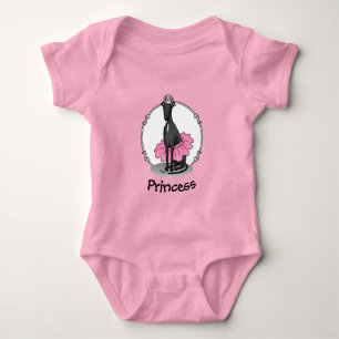 Body Para Bebé Ballet Ballerina Princess Greyhound Dog (negro)