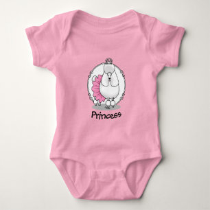 Body Para Bebé Ballet Cute Ballerina Princess Poodle Dog (blanco)