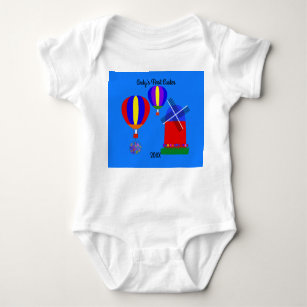 Body Para Bebé Balón de aire caliente conejo #1 Bebé Bodysuit