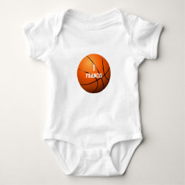 Body Para Bebé Balón de baloncesto con nombre personalizado