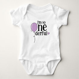 Body Para Bebé Balón moderno Cute Lilac Un cumpleaños maravilloso