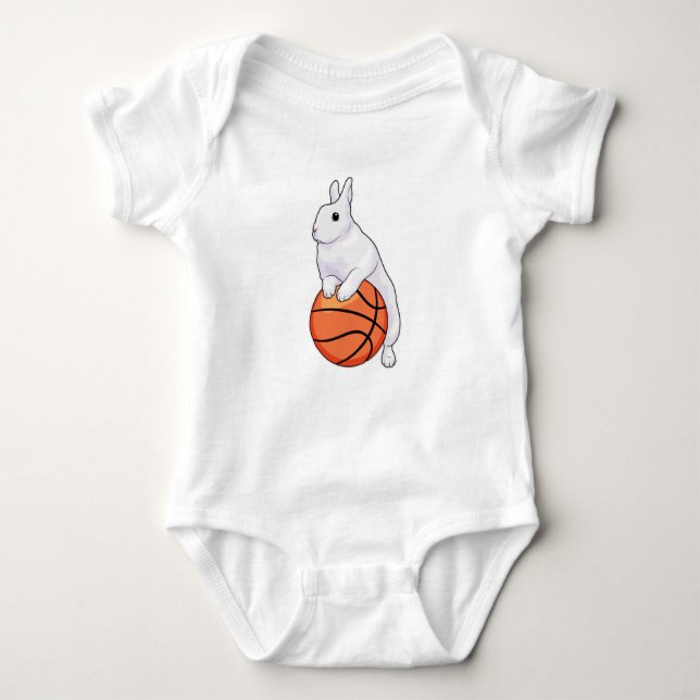 Body Para Bebé Baloncestista Bunny (Anverso)