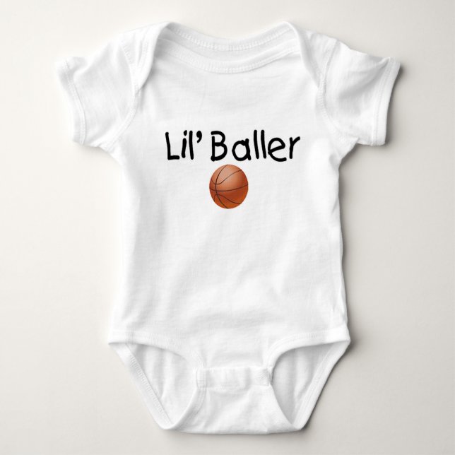 Body Para Bebé Baloncesto de Lil Baller (Anverso)
