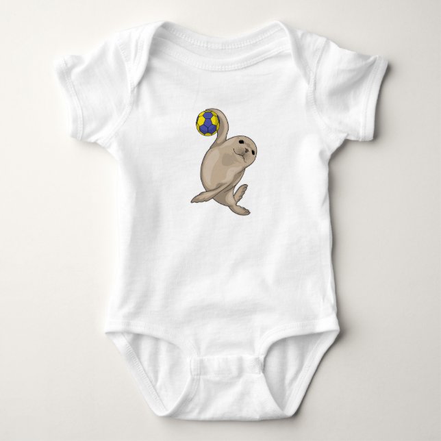 Body Para Bebé Balonmano de jugador de balonmano de sellado (Anverso)