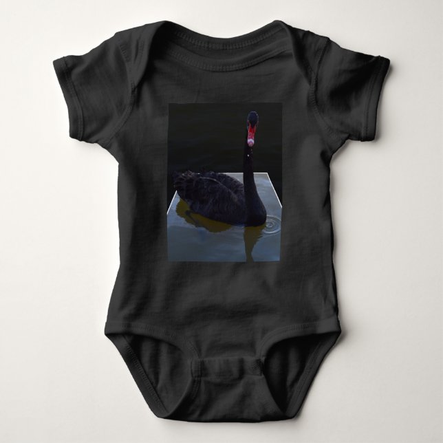 Body Para Bebé Bañado De Cisne Negro En Estanques Dimensionales, (Anverso)