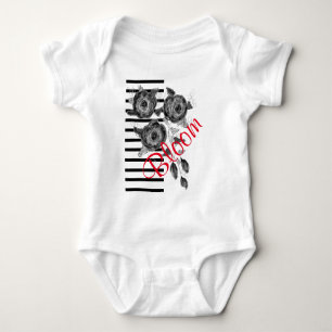 Body Para Bebé Banda negra y blanca