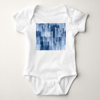 Body Para Bebé Bandas de color azul de agua: Patrón geométrico