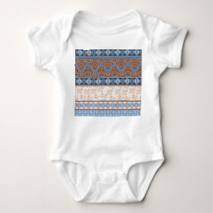 Body Para Bebé Bandas Florales Boho: Colección étnica sin focos