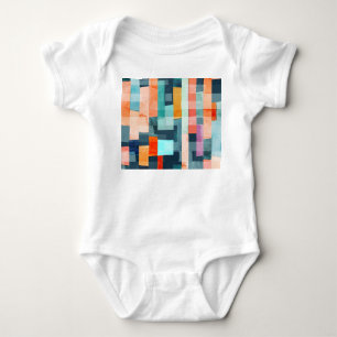 Body Para Bebé Bandas geométricas multicolores, patrón de moda.
