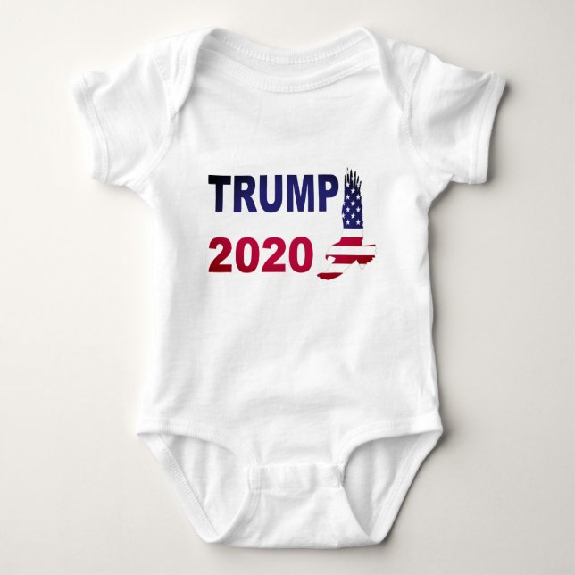 Body Para Bebé Bandera 2020 de Donald Trump American Eagle (Anverso)