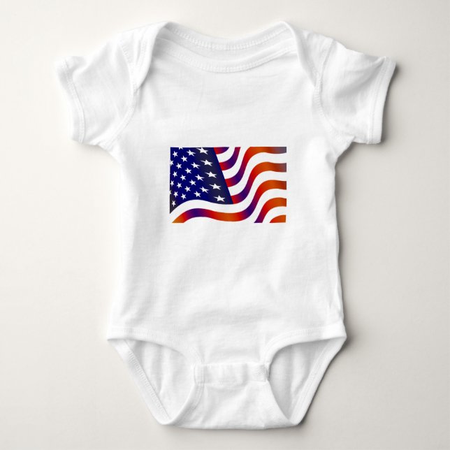 Body Para Bebé Bandera Americana (Anverso)