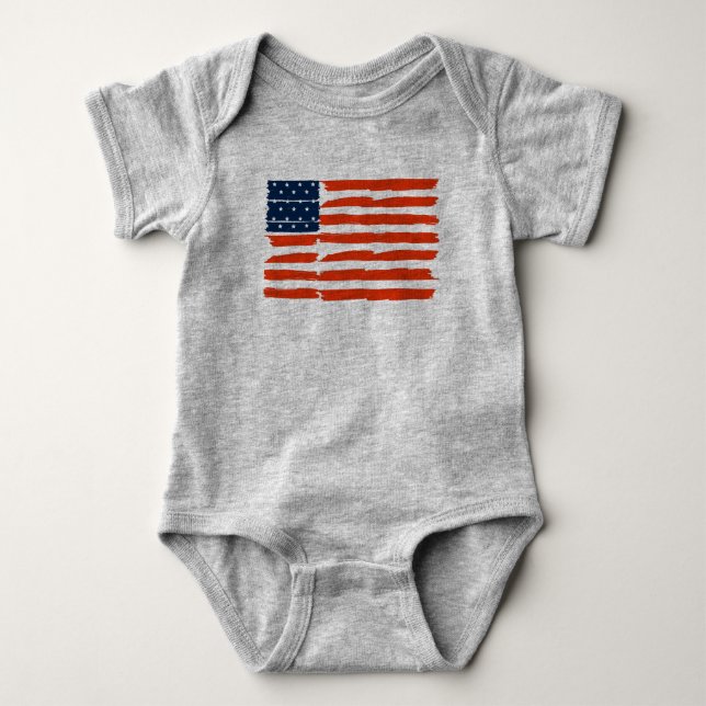 Body Para Bebé Bandera americana (Anverso)