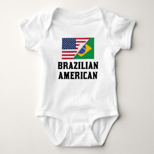 Body Para Bebé Bandera americana brasileña