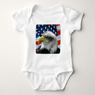 Body Para Bebé Bandera americana calva de Eagle