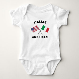 Body Para Bebé Bandera americana italiana