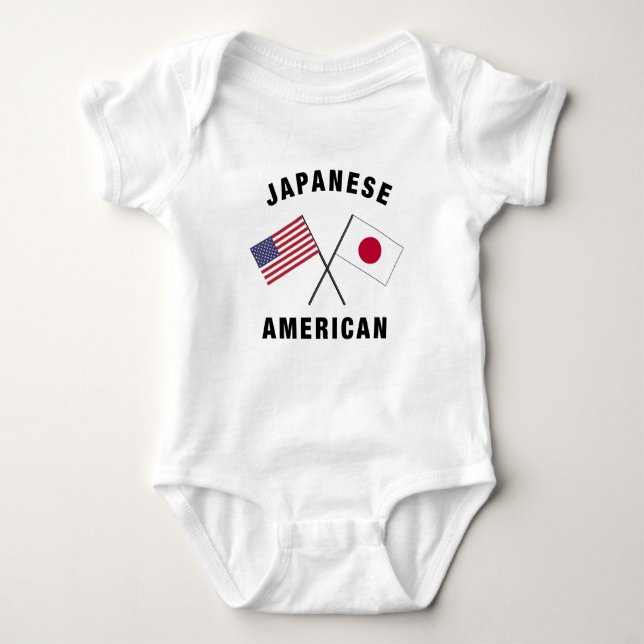 Body Para Bebé Bandera americana japonesa (Anverso)