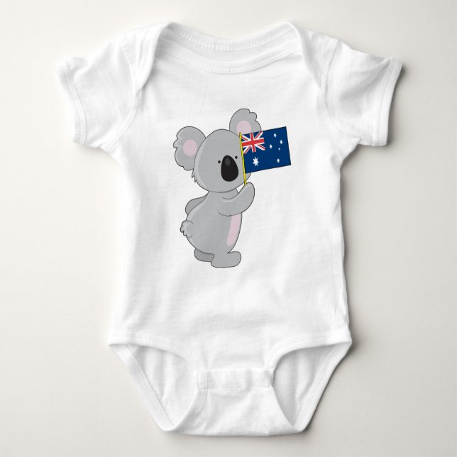 Body Para Bebé Bandera australiana de Koala (Anverso)