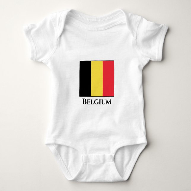 Body Para Bebé Bandera belga (Anverso)