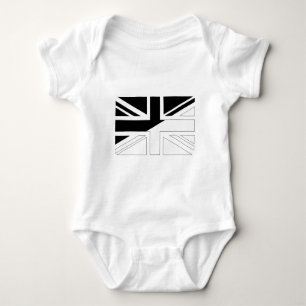 Body Para Bebé Bandera blanco y negro de Union Jack Británicos