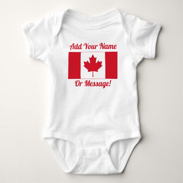 Body Para Bebé Bandera canadiense (Anverso)