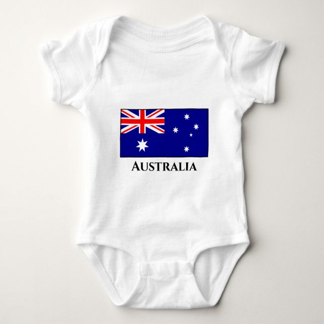 Body Para Bebé Bandera de Australia (Australia) (Anverso)