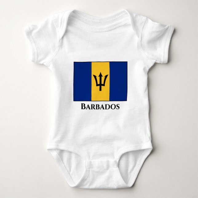Body Para Bebé Bandera de Barbados (Anverso)