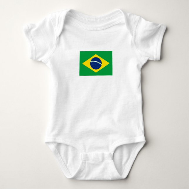 Body Para Bebé Bandera de Brasil Patriótica (Anverso)
