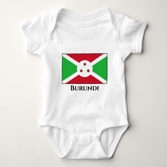 Body Para Bebé Bandera de Burundi (Anverso)