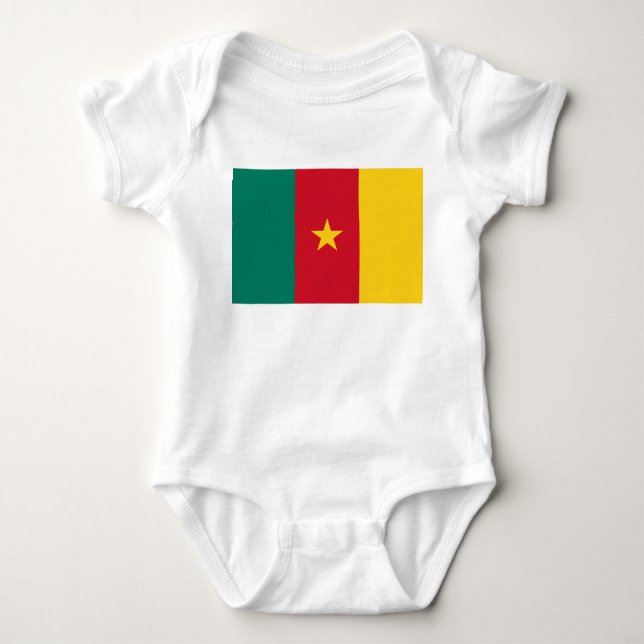Body Para Bebé Bandera de Camerún (Anverso)