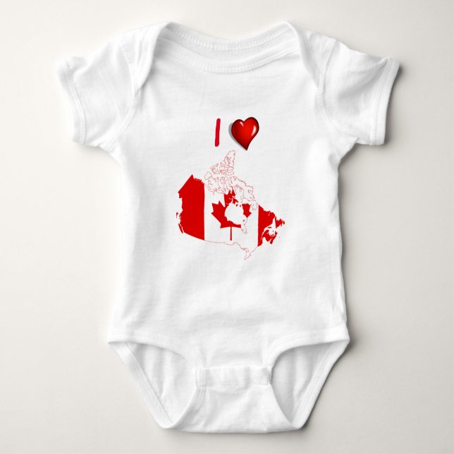 Body Para Bebé Bandera de Canadá (Anverso)