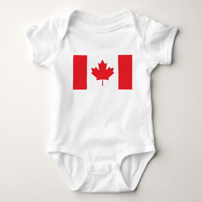 Body Para Bebé Bandera de Canadá (Anverso)