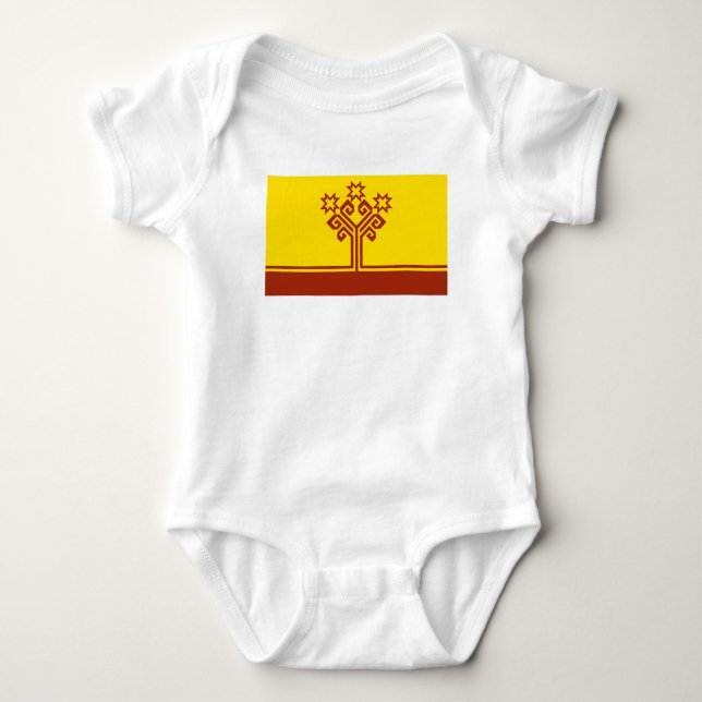 Body Para Bebé Bandera de Chuvashia (Anverso)