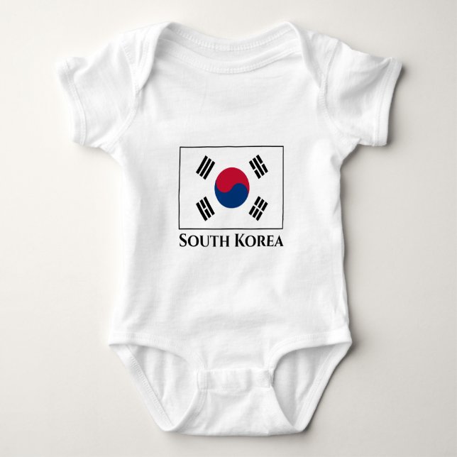 Body Para Bebé Bandera de Corea del Sur (Anverso)