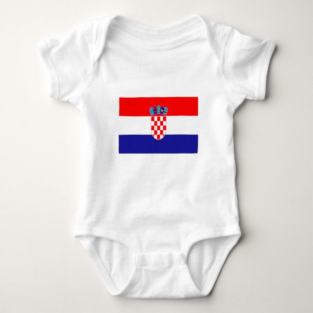 Body Para Bebé Bandera de Croacia (Anverso)