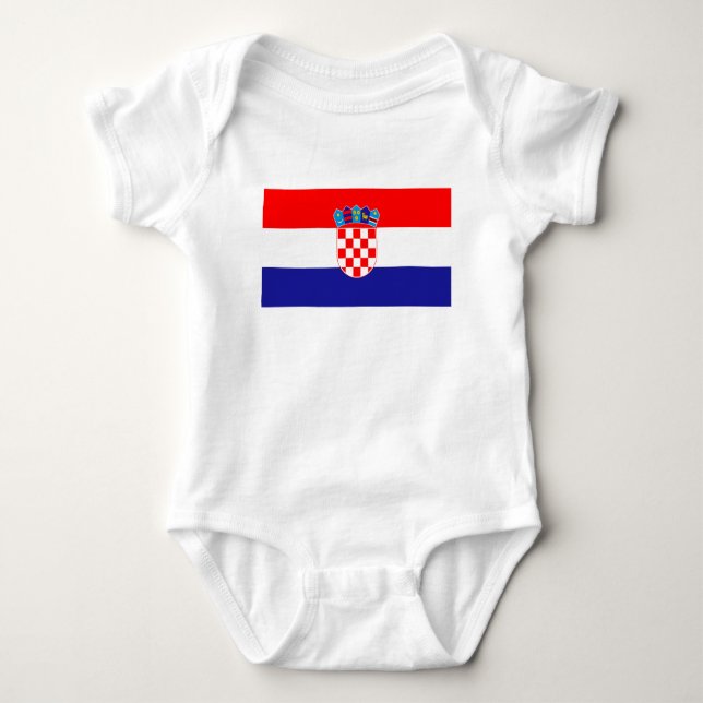 Body Para Bebé Bandera de Croacia (Anverso)