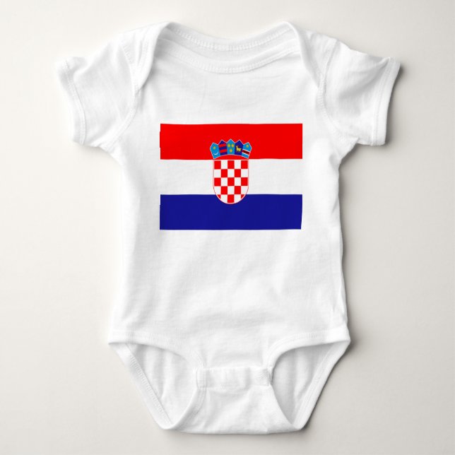 Body Para Bebé Bandera de Croacia (Anverso)
