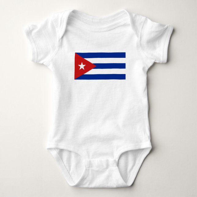 Body Para Bebé Bandera de Cuba (Anverso)