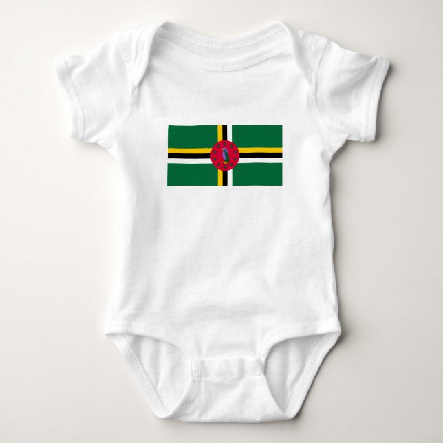 Body Para Bebé Bandera de Dominica (Anverso)