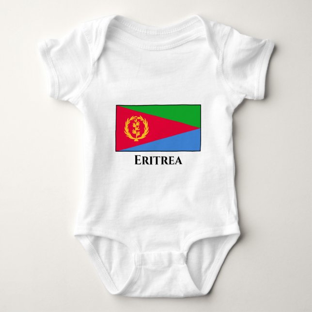 Body Para Bebé Bandera de Eritrea (Anverso)