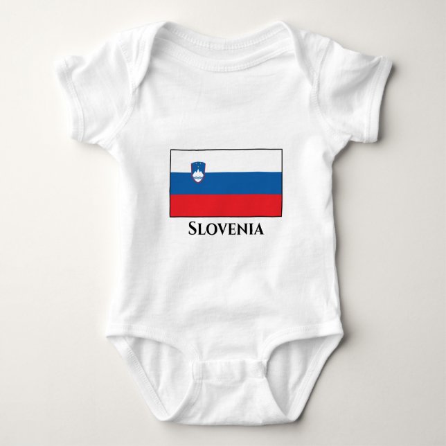 Body Para Bebé Bandera de Eslovenia (Anverso)