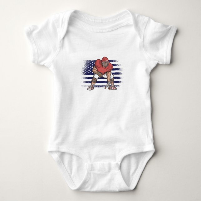 Body Para Bebé Bandera de Estados Unidos de la camiseta de un hin (Anverso)