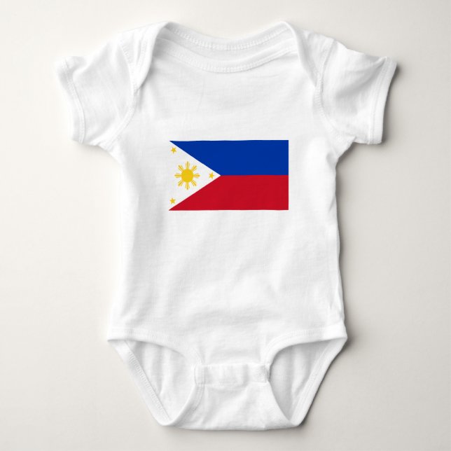 Body Para Bebé Bandera de Filipinas (Anverso)