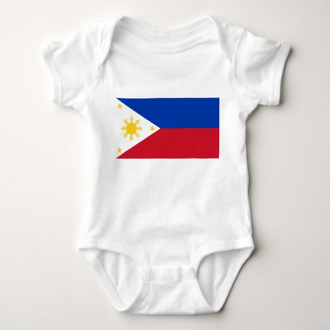 Body Para Bebé Bandera de Filipinas (Anverso)