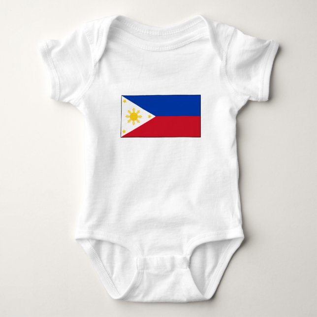 Body Para Bebé Bandera de Filipinas (Anverso)