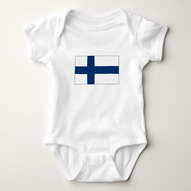 Body Para Bebé Bandera de Finlandia (Anverso)