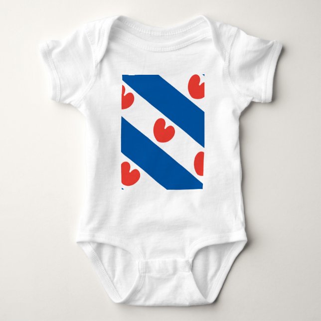 Body Para Bebé Bandera de Frisia (Anverso)