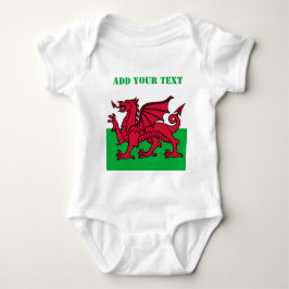 Body Para Bebé Bandera de Gales Dragon Inglaterra Cardiff rojo br