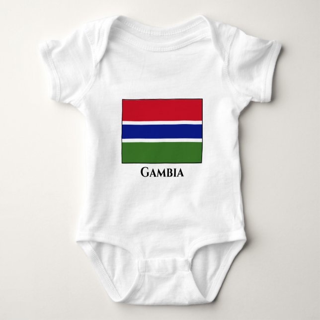 Body Para Bebé Bandera de Gambia (Anverso)