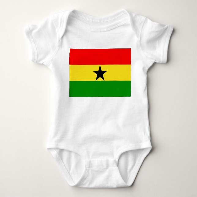 Body Para Bebé Bandera de Ghana (Anverso)