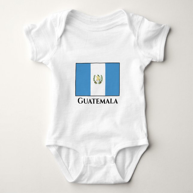 Body Para Bebé Bandera de Guatemala (Guatemala) (Anverso)